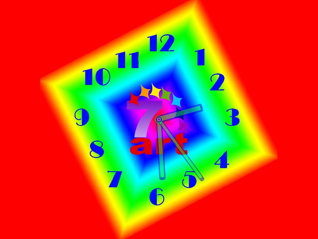 7art Neon Clock ScreenSaver 1.1 software screenshot