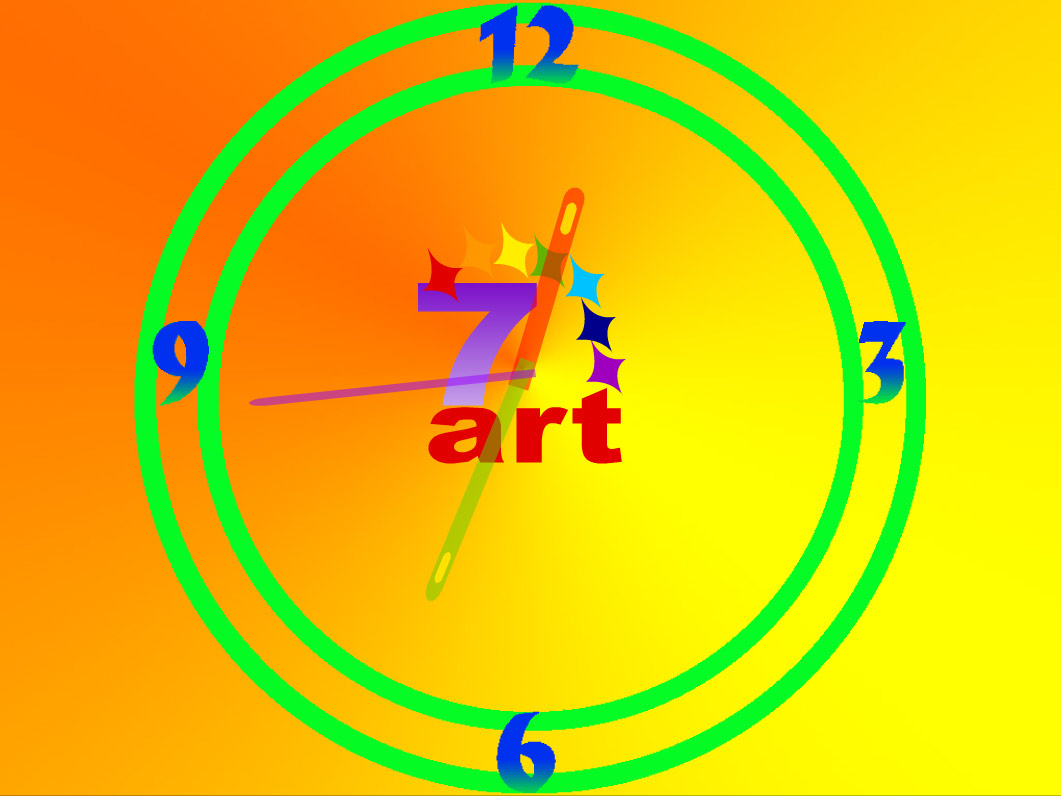 7art Orange Clock ScreenSaver 1.1 software screenshot