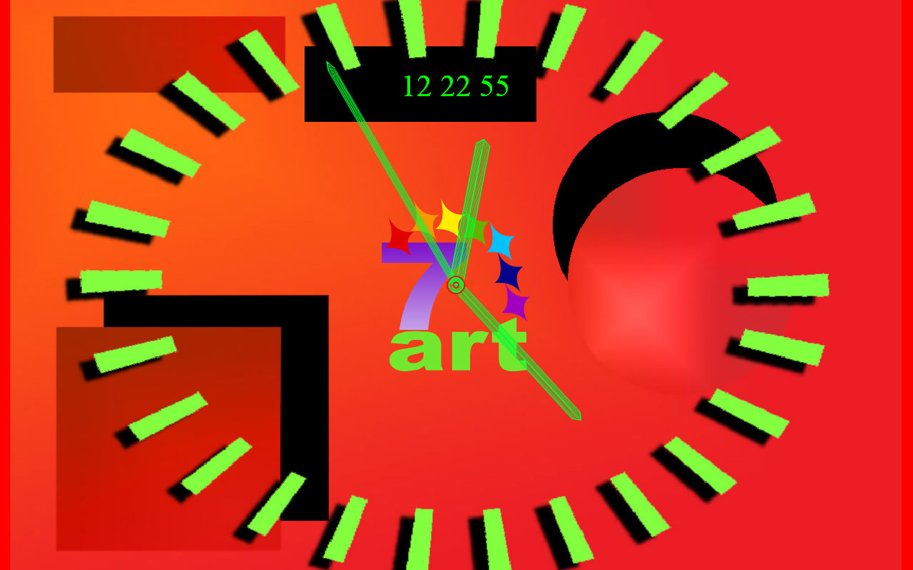 7art Pifagor Clock ScreenSaver 1.1 software screenshot