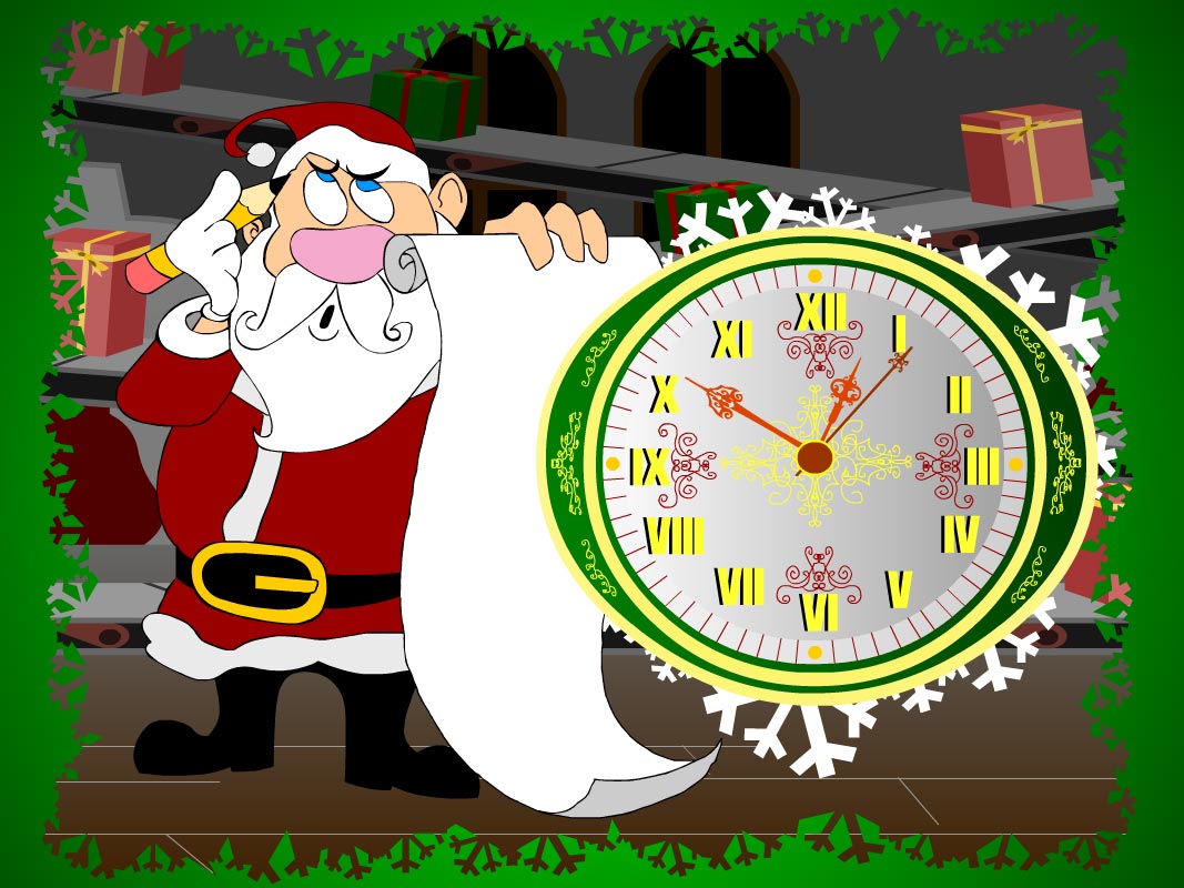 7art Santa Claus Clock ScreenSaver 2.3 software screenshot