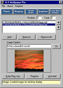 A-1 Wallpaper Pro 1.2 software screenshot