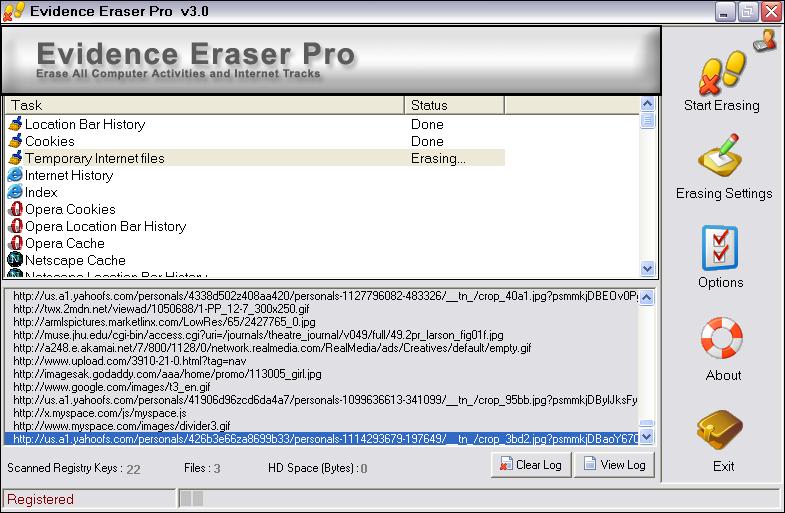 ! - A+ Evidence Eraser Pro 3.2 software screenshot