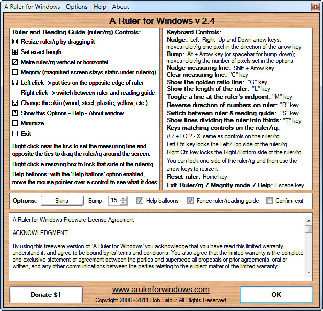 A Ruler for Windows 3.3.3 software screenshot
