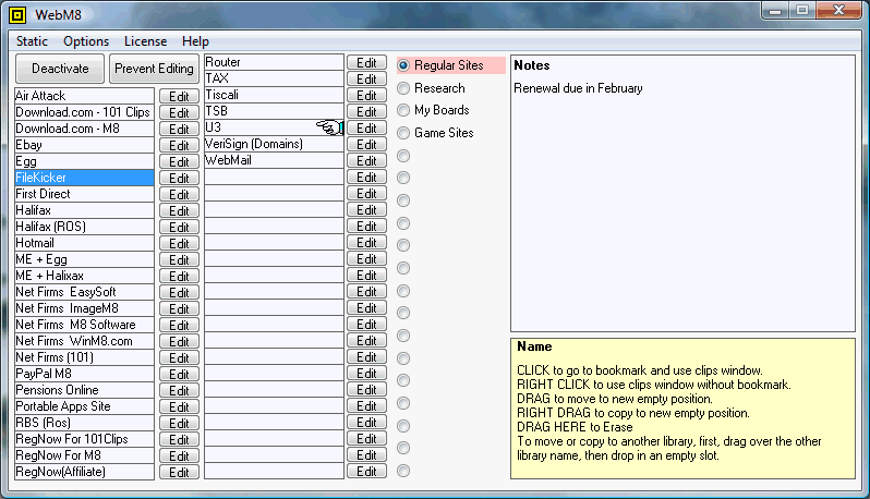 A - Webm8 7.40.00 software screenshot