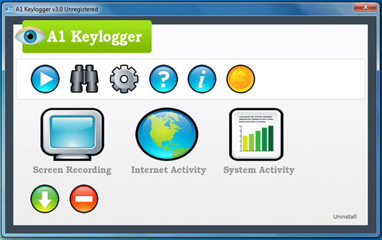 A1 Keylogger 3.11 software screenshot