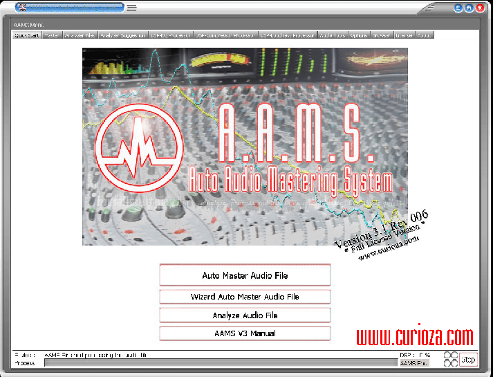 AAMS Auto Audio Mastering System 3.5.002 software screenshot