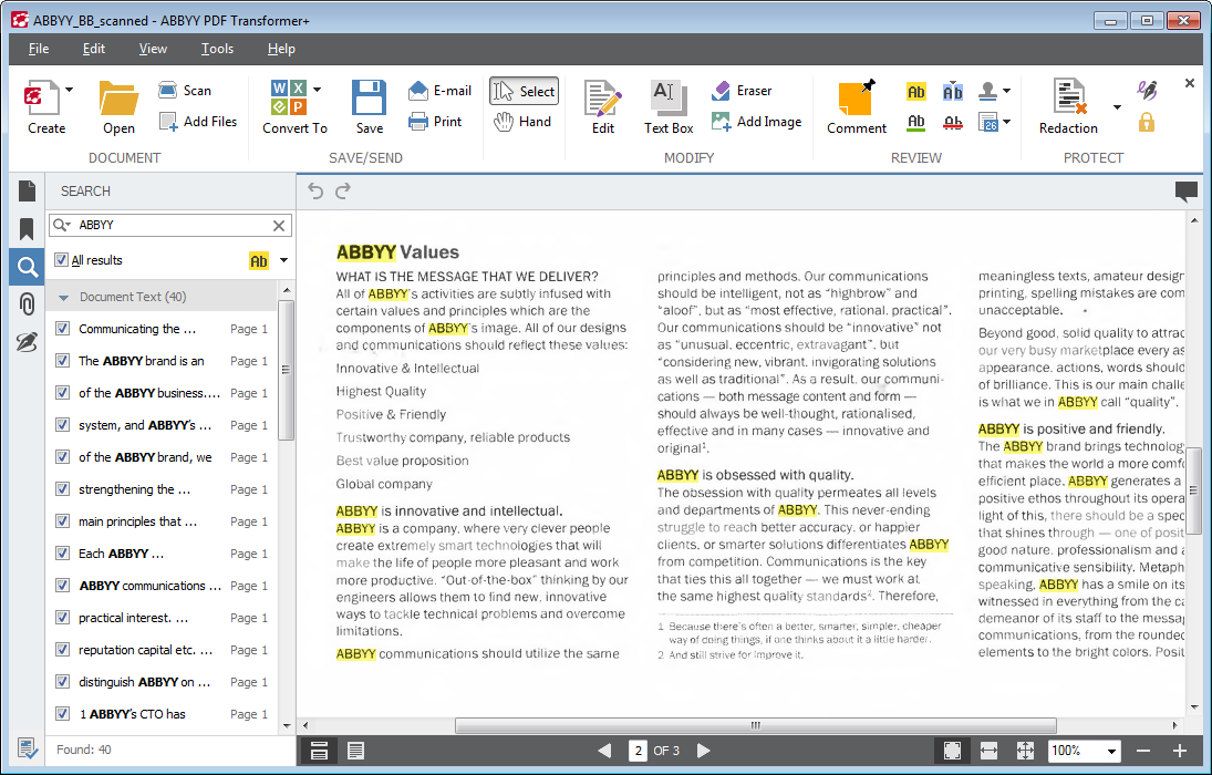 ABBYY PDF Transformer+ 12.0.102.222 software screenshot