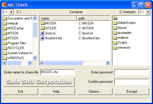 ABC CHAOS 2.75 software screenshot