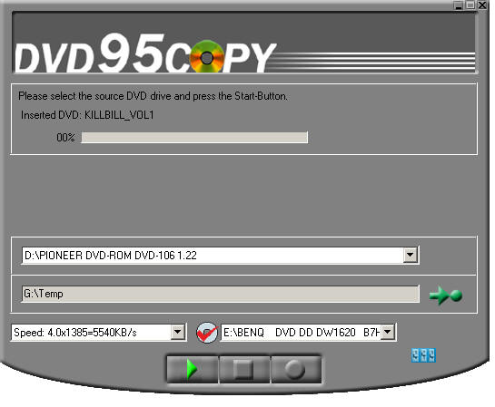 ABC DVD 95 Copy Pro 2.7 2.7 software screenshot
