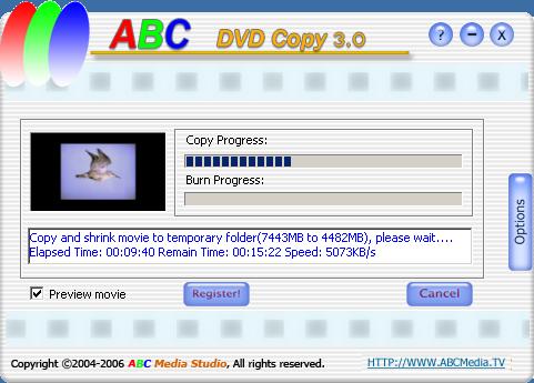 ABC DVD Copy 3.0 software screenshot