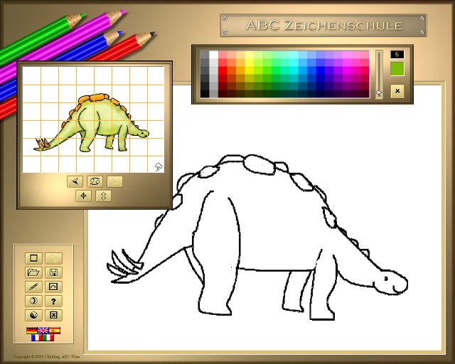 ABC Drawing School III - Dinosaurs 1.11.0424 software screenshot
