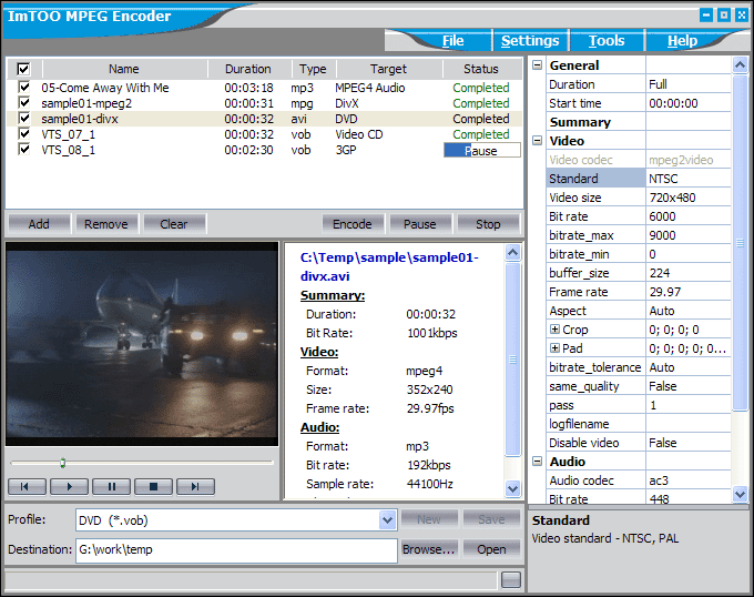 ABC MPEG Encoder v2.3 2.3 software screenshot