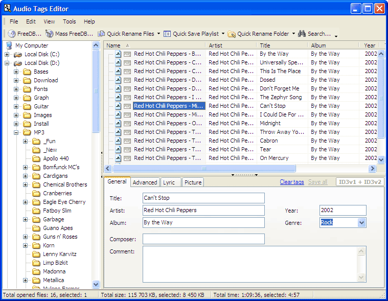 ABF Audio Tags Editor 1.999 software screenshot