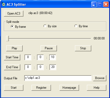 AC3 Splitter 1.1.3.4 software screenshot