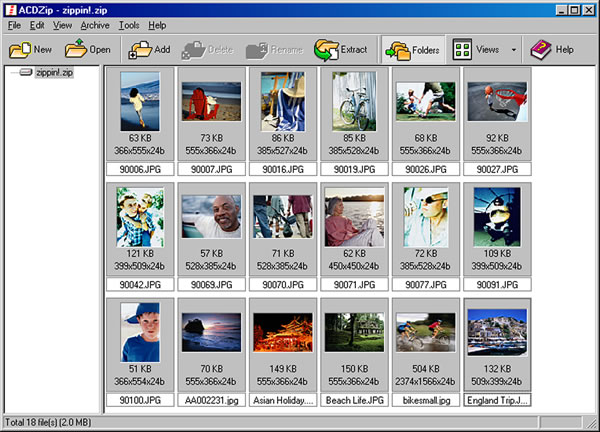 ACDZip 1.0 software screenshot