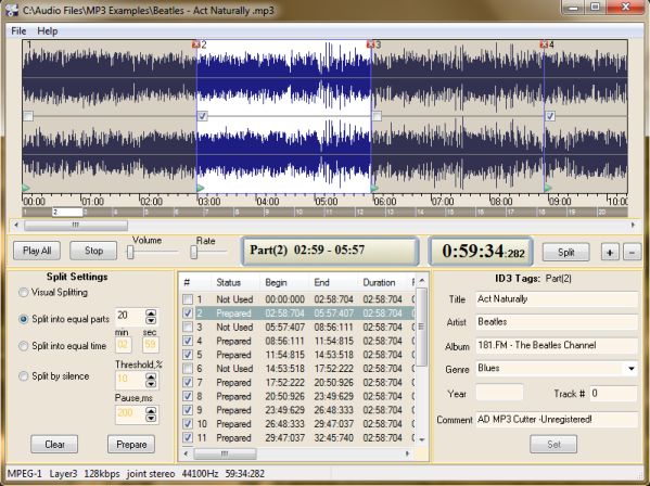 AD MP3 Cutter 2.2 software screenshot