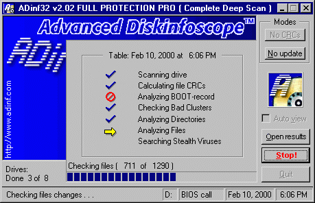 ADinf32 7.02 software screenshot