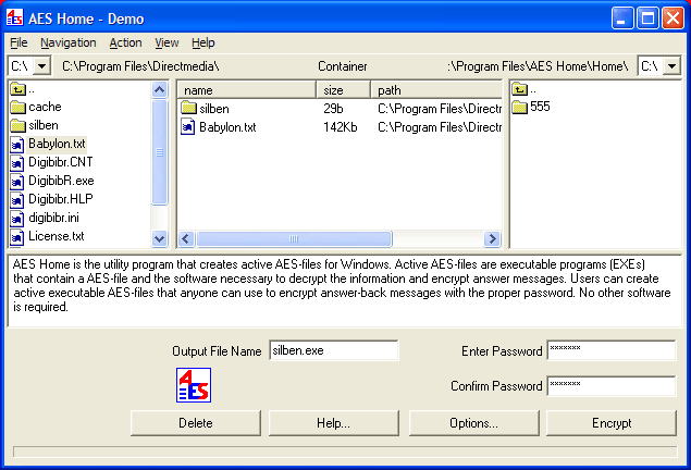 AES Home 4.0 software screenshot