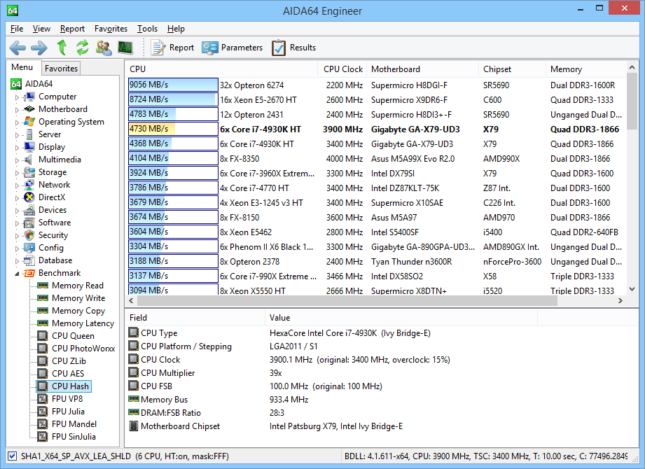 AIDA64 Engineer 5.90.4200 software screenshot