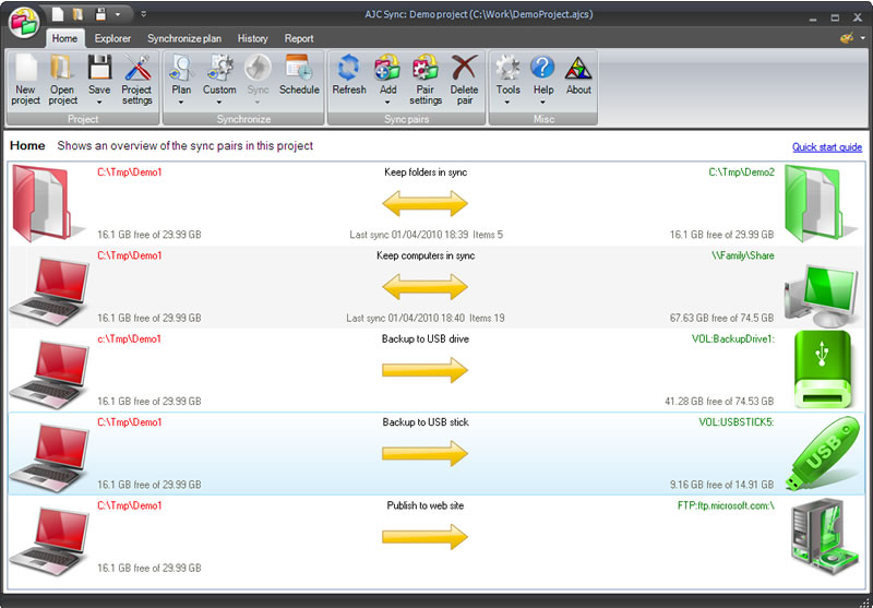 AJC Sync 4.0.20.1 software screenshot