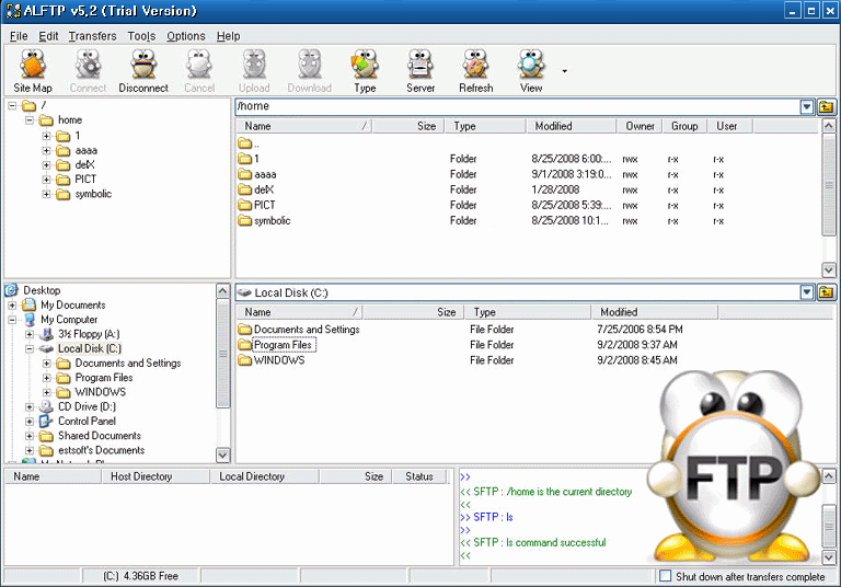 ALFTP 5.31.0.1 software screenshot