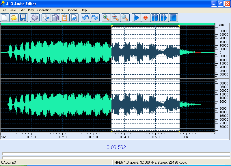 ALO Audio Editor 3.3.113 software screenshot