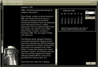 AMC Spies: A Cold War Daybook 2.0t software screenshot