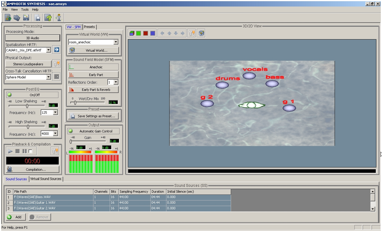 AMPHIOTIK SYNTHESIS 2.04 software screenshot