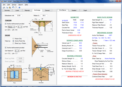 ASDIP Steel 3.8.6 software screenshot