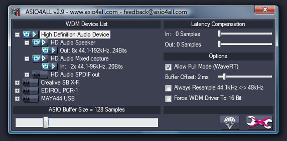 ASIO4ALL 2.10 software screenshot