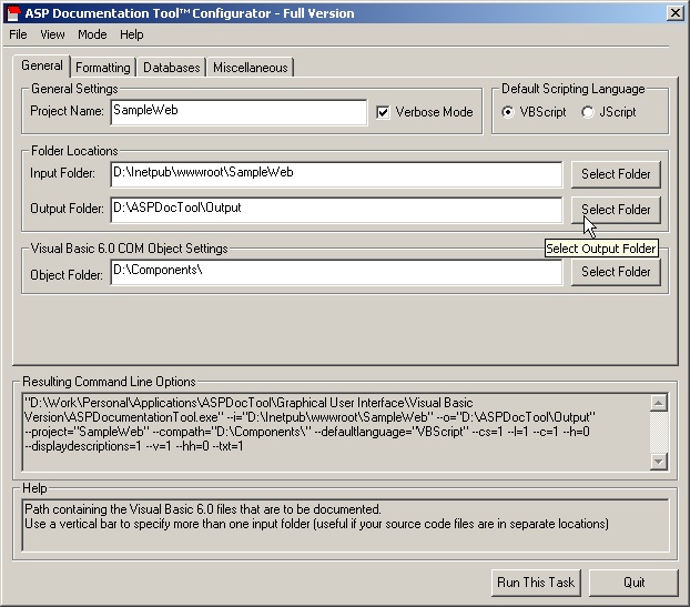 ASP Documentation Tool 8.2.6 software screenshot