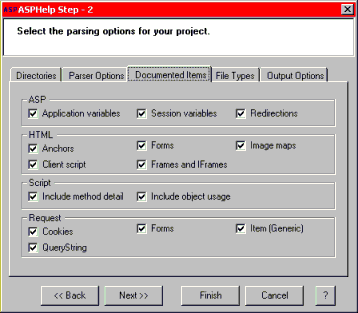 ASPHelp 2.21 software screenshot