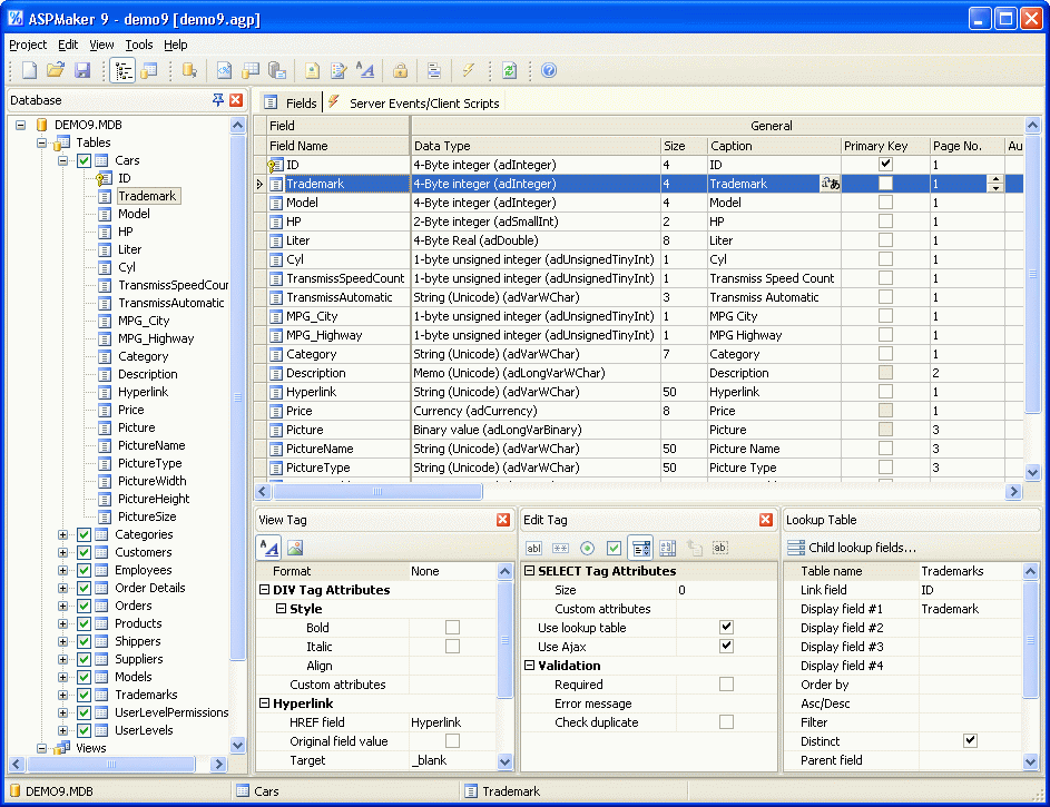 ASPMaker 2017.0.5 software screenshot