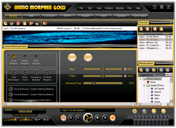 AV Music Morpher Gold 5.0.57 software screenshot