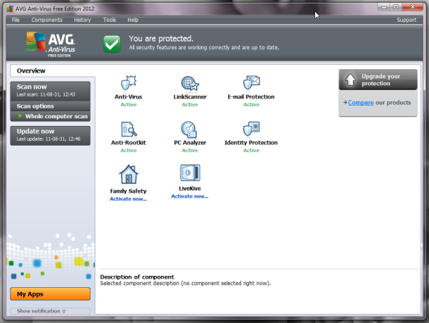 AVG Antivirus Free 17.3.3443 software screenshot
