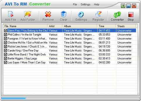 AVI To RM Converter 1.00.1 software screenshot