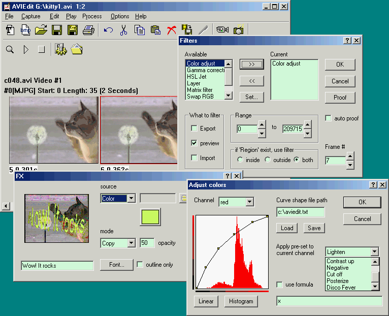 AVIedit 3.39 software screenshot