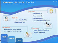 AVS Audio Tools for 2007 4.3 software screenshot