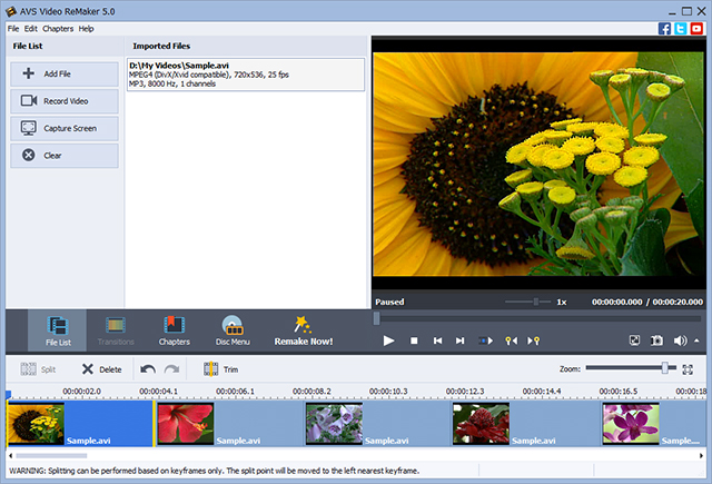 AVS Video ReMaker 5.1.1.187 software screenshot