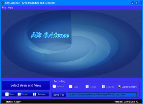 AW Evidence - Area Magnifier and Recorder 1.2.0.56 software screenshot