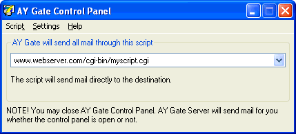 AY Gate 1.0 software screenshot
