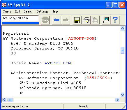 AY Spy 1.4 software screenshot