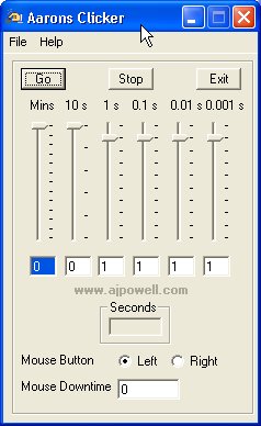 Aarons Cliker 2.89 software screenshot