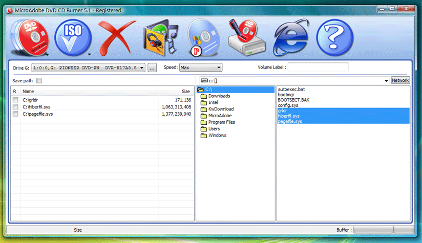 Abdio DVD CD Burner 7.86 software screenshot