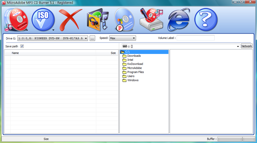 Abdio MP3 CD Burner 7.86 software screenshot