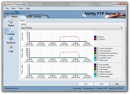 Ability FTP Server 3.0.0 software screenshot