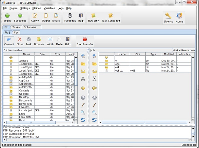 AbleFtp 11.13 software screenshot