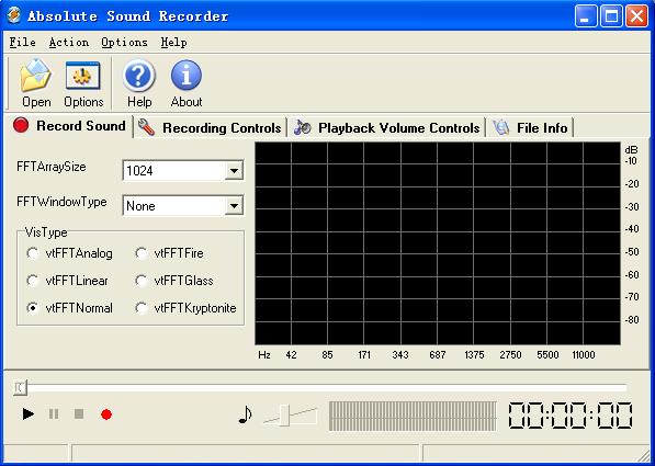 Absolute Sound Recorder 4.7.3 software screenshot