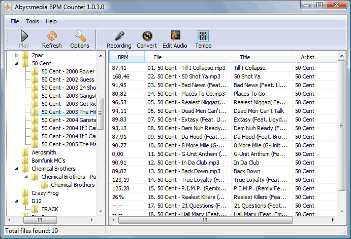 AbyssMedia BPM Counter 1.7.1.0 software screenshot