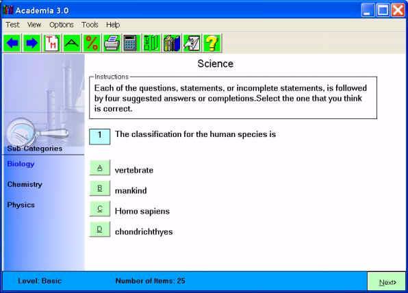 Academia 3.0 software screenshot